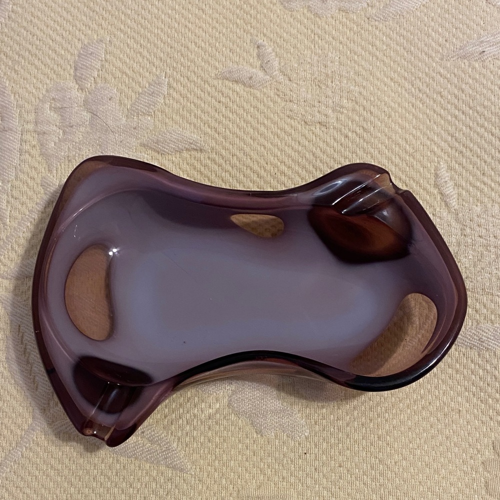 Sasaki vintage ashtray.  Two tone purple, no chips does have a white smudge